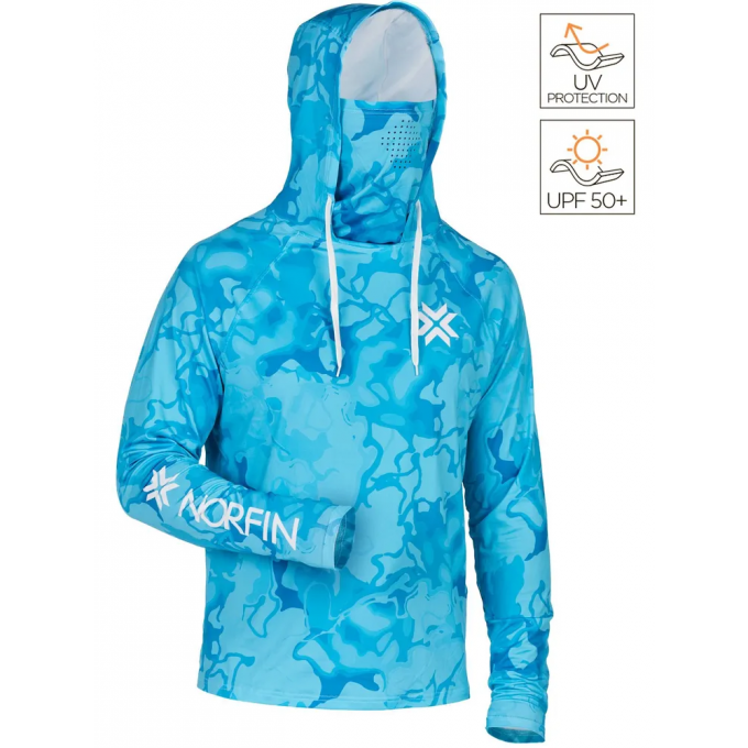 Джемпер NORFIN SUN PRO WAVES HOODIE BLUE р.L 132403-L